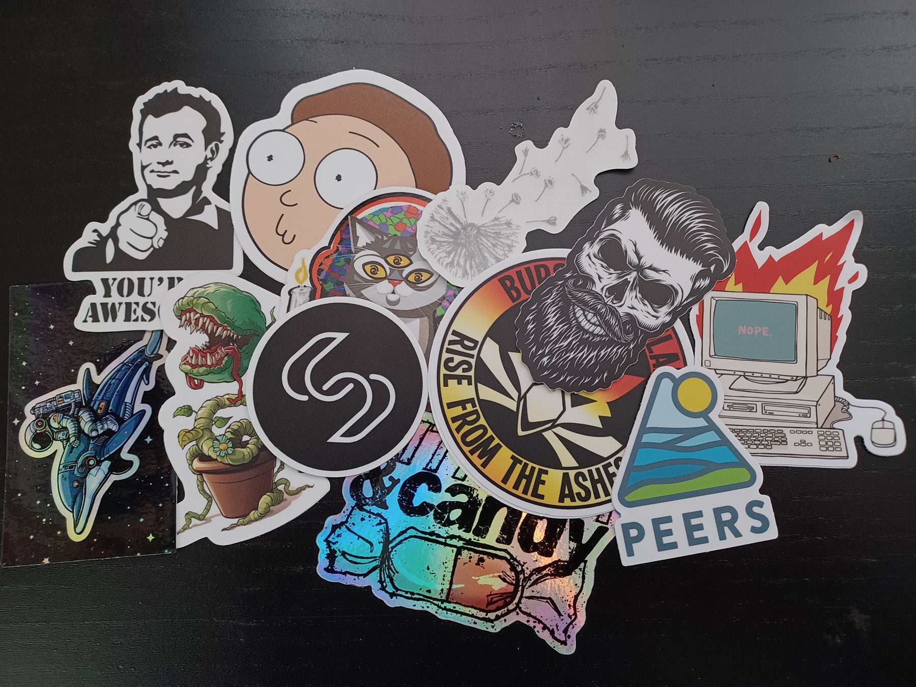 Pile of colorful Vinyl Stickers
