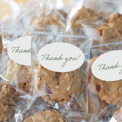 Custom oval thank you labels