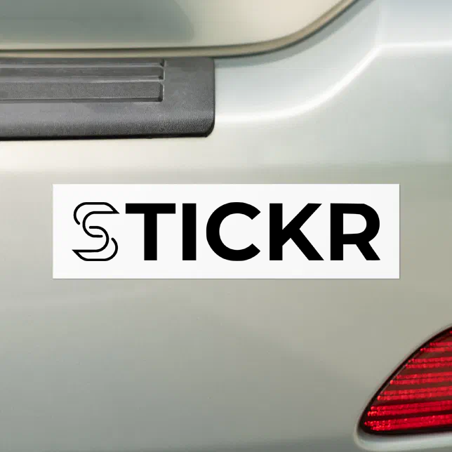 Bumper sticker on car logo example